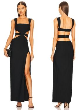 NWT x REVOLVE Sadie Gown in Black Michael Costello Size Small